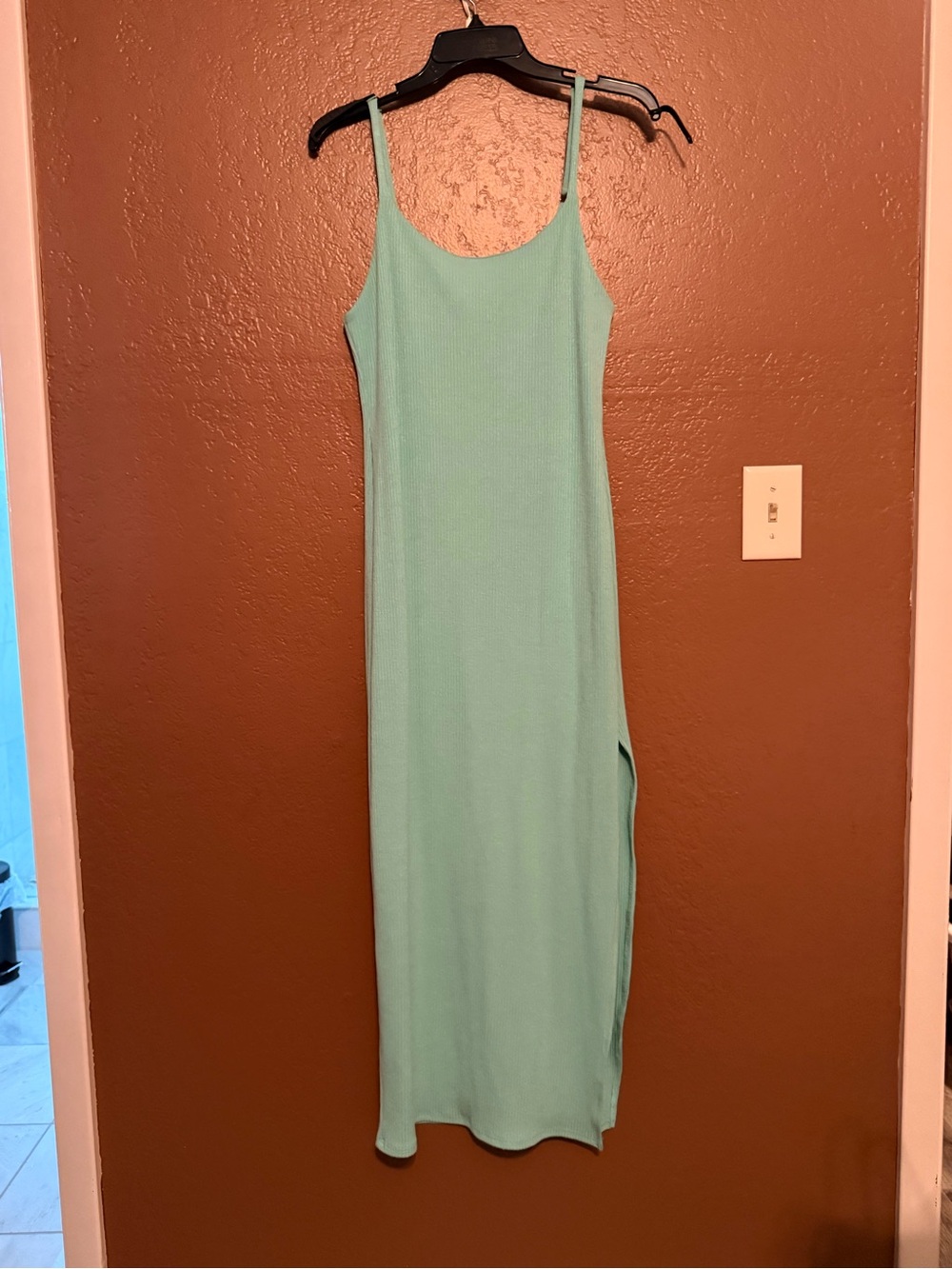 Vici Mint Slip Midi Dress with Side Slit